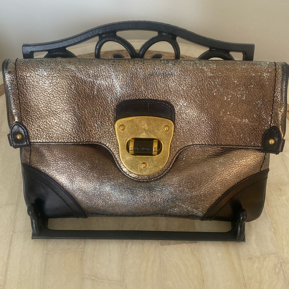 Alexander Mcqueen Multi Colored Large Leather Clu… - image 2